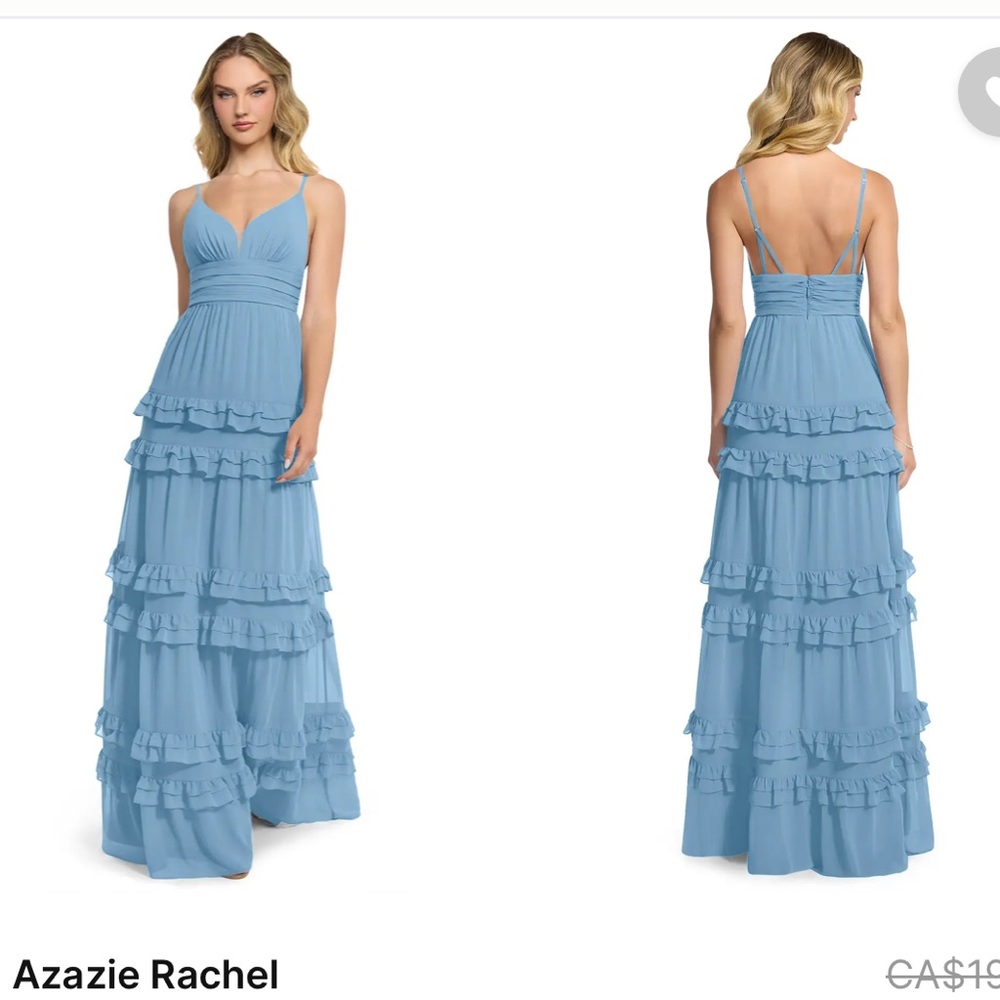 Azazie Steel Blue Rachel Bridesmaid Dress